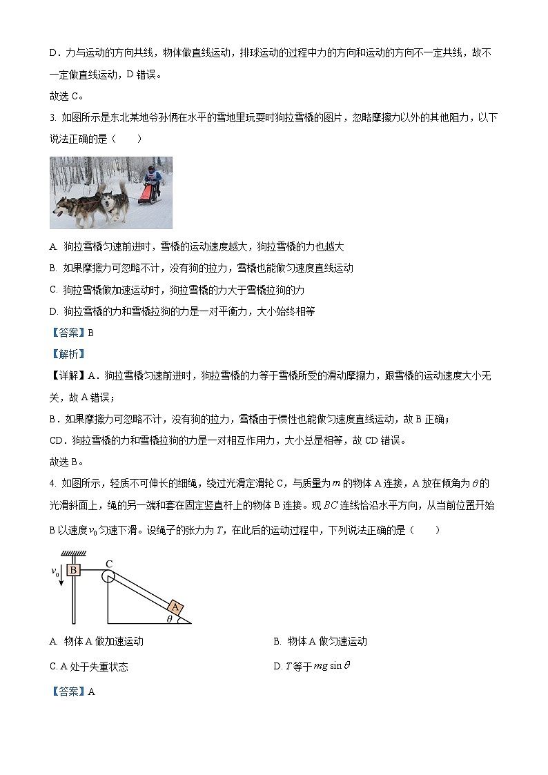 2024新疆霍尔果斯市苏港中学高三上学期11月月考物理试题含解析02