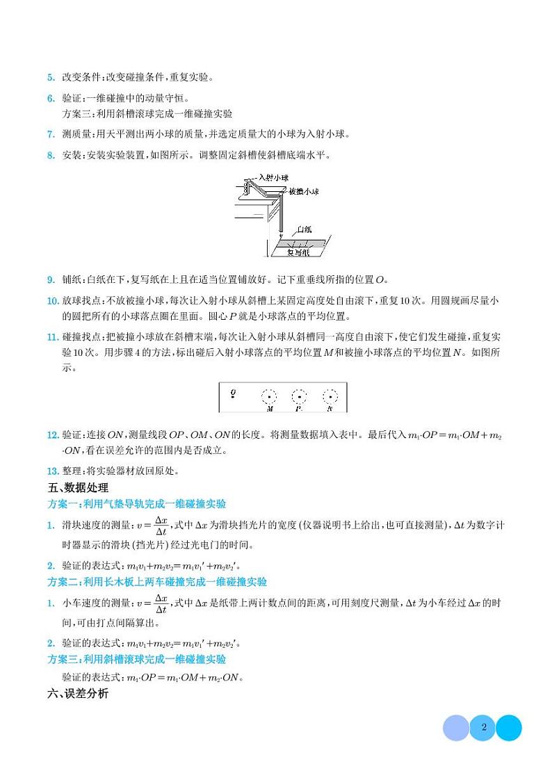 2024年新高考物理一轮复习考点题型归纳 实验：验证动量守恒定律（原卷版+解析版）第2页