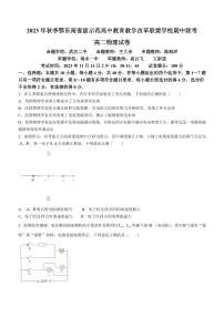 湖北省鄂东南联盟学校2023-2024学年高二上学期期中联考物理试题（含答案）