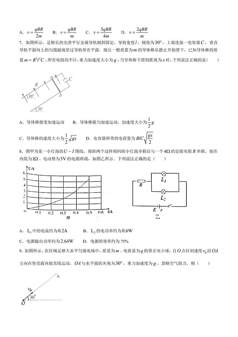 湖北省鄂东南联盟学校2023-2024学年高二上学期期中联考物理试题（含答案）03