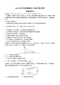 湖北省云学名校联盟2023-2024学年高二上学期期中联考物理试题B卷