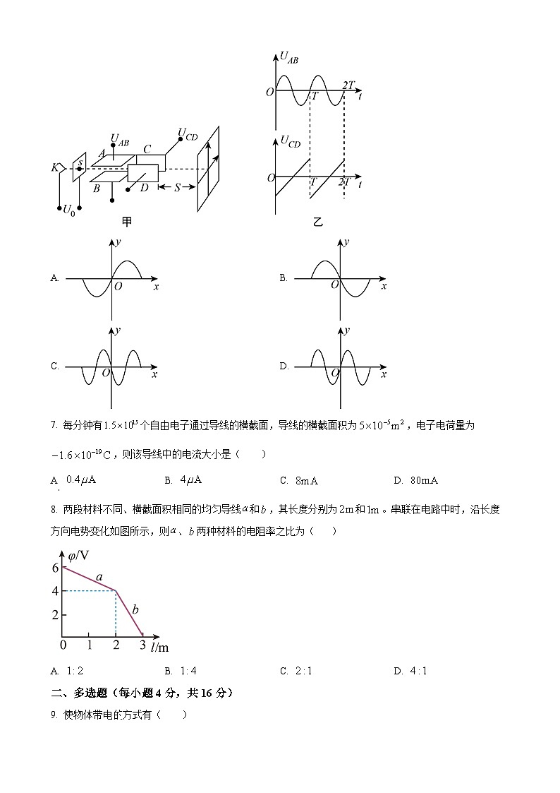 2024生产建设兵团第三师图木舒克一中高二10月月考物理试题含解析03