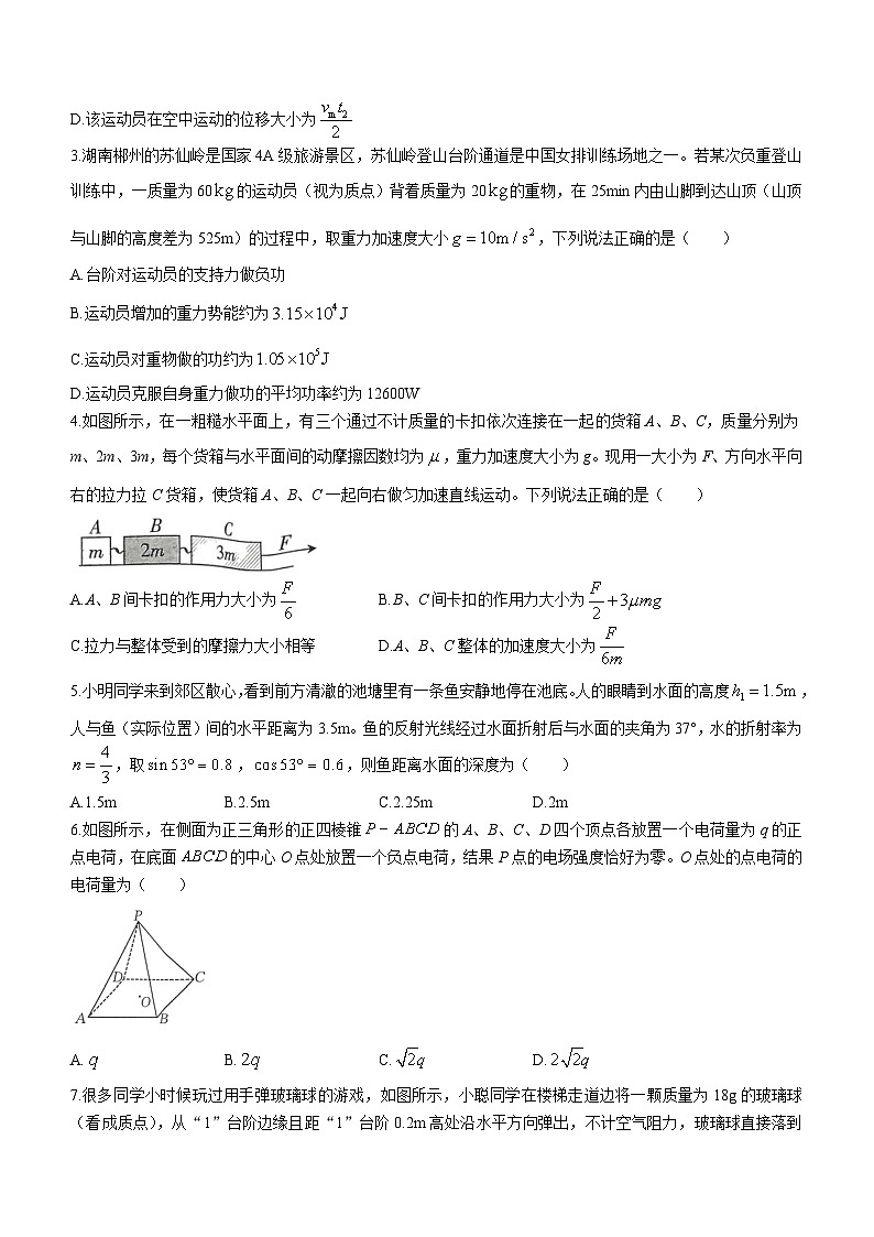 2024届河北省高三部分学校11月调研考试物理试题第2页