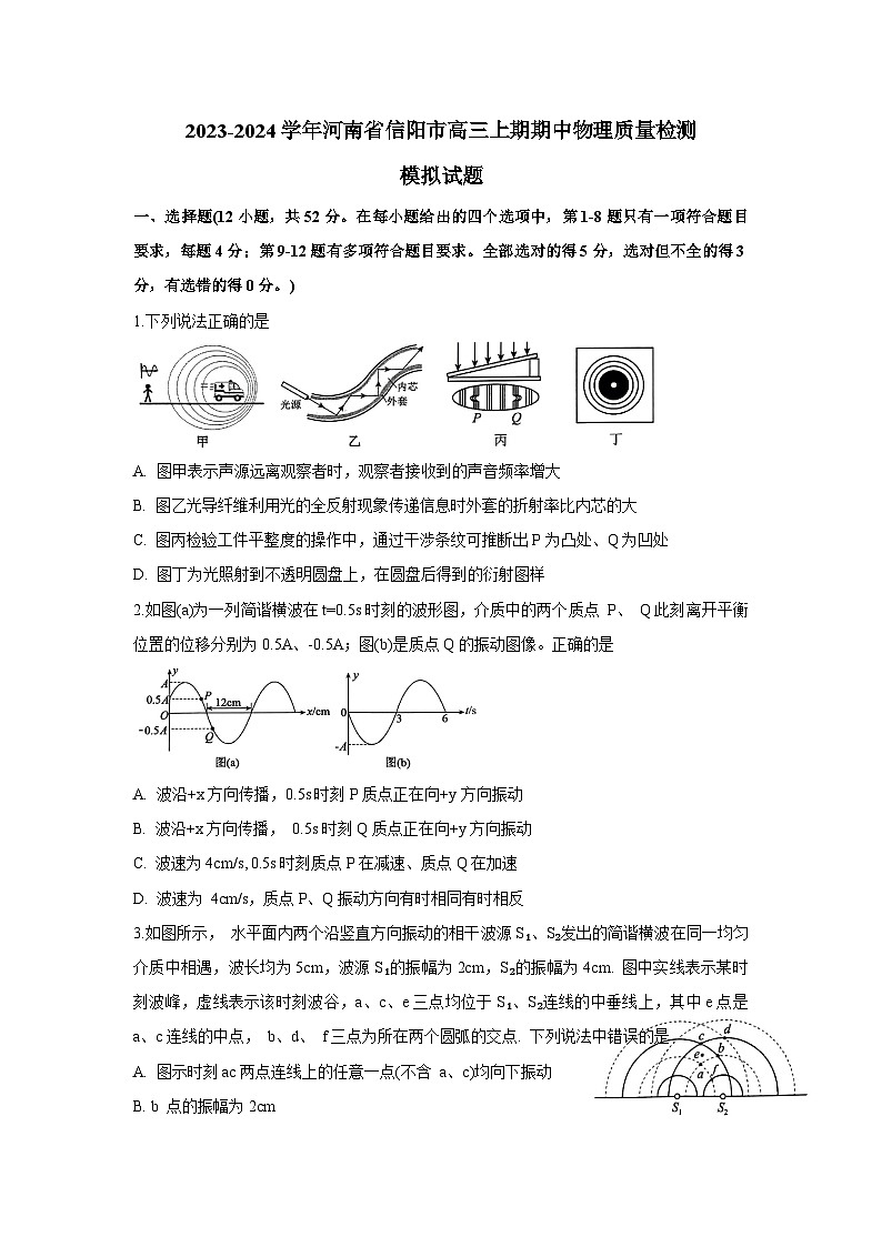 2023-2024学年河南省信阳市高三上期期中物理质量检测模拟试题（含解析）01