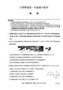 河北省保定市六校联盟2023-2024学年高一上学期11月期中考试物理试卷（PDF版附答案）