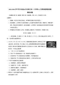 2023-2024学年四川省眉山市东坡区高一上学期11月期物理质量检测模拟试题（含解析）