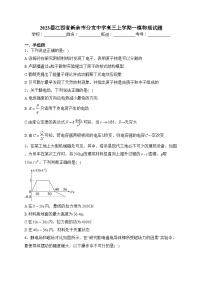 2023届江西省新余市分宜中学高三上学期一模物理试题(含答案)