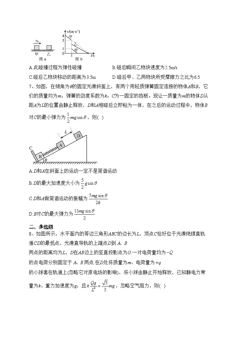 甘肃省民乐县第一中学2024届高三上学期第二次诊断（期中）考试物理试卷(含答案)第3页