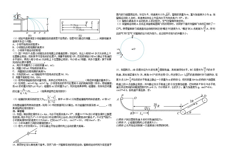2023-2024学年安徽省合肥市长丰县北城衡安学校高三上学期11月第三次调研考试 物理试题（含解析）第3页