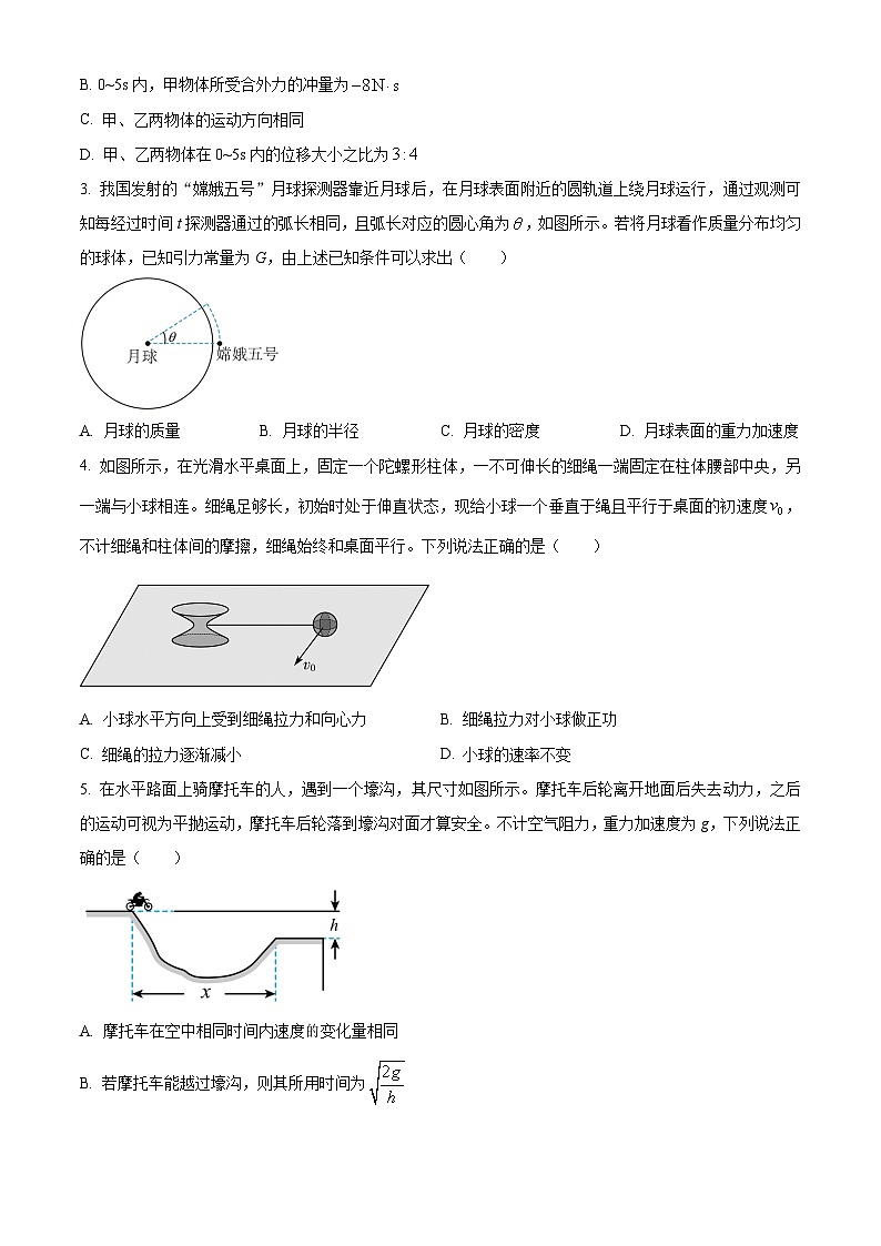 2024届广东省肇庆市高三上学期第一次教学质量检测试题 物理 Word版02