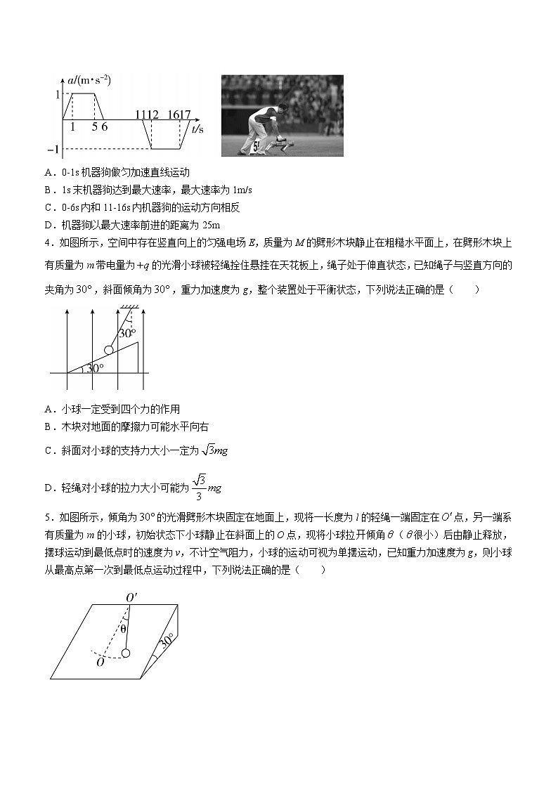 2023-2024学年山东普高大联考高三上学期11月联合质量测评 物理试题（含答案）第2页