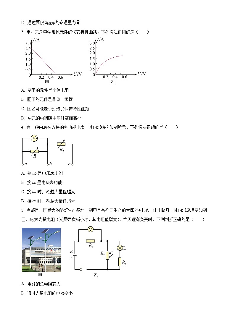 2024扬州高邮高二上学期10月月考物理试题含解析02