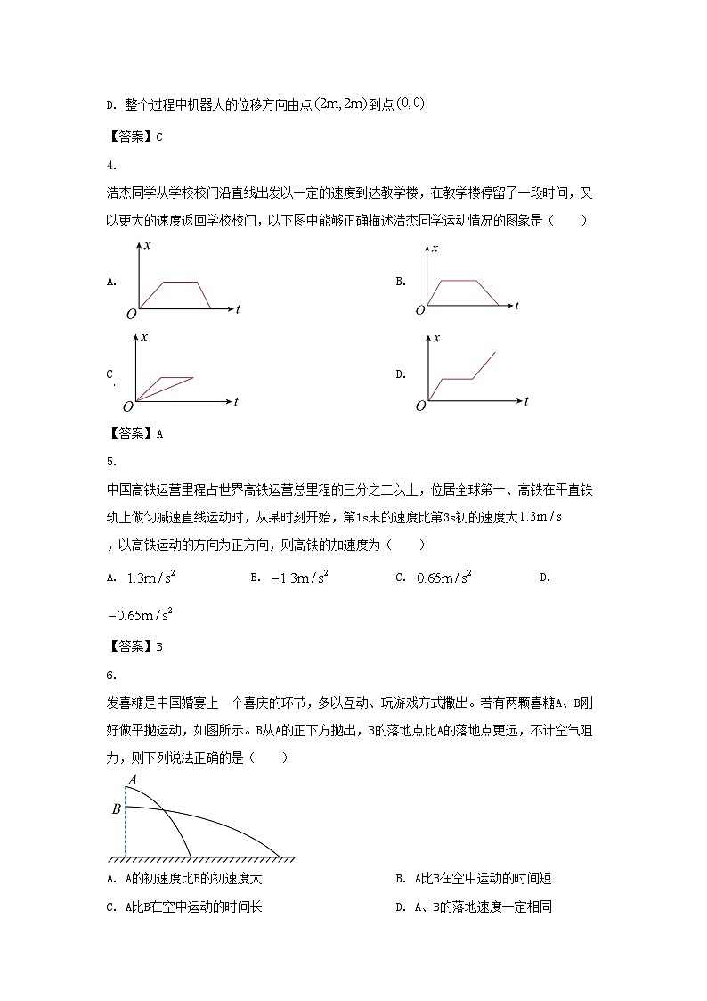 2022-2023年辽宁省锦州市高一物理上学期期末试卷及答案02
