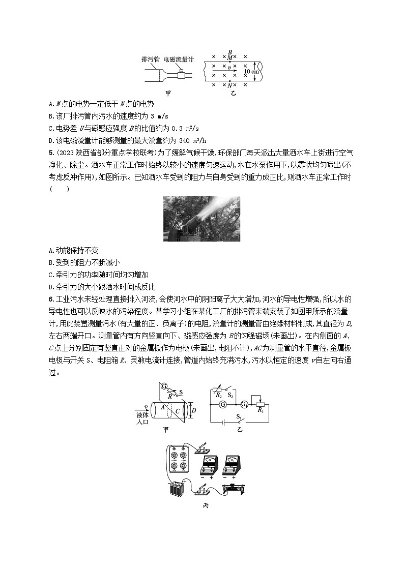 适用于老高考旧教材2024版高考物理二轮复习热点情境练环境保护类一（附解析）02