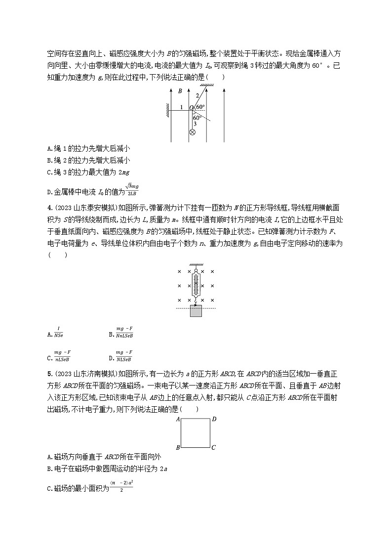 适用于老高考旧教材2024版高考物理二轮复习专题分层突破练8磁场带电粒子在磁场中的运动（附解析）第2页