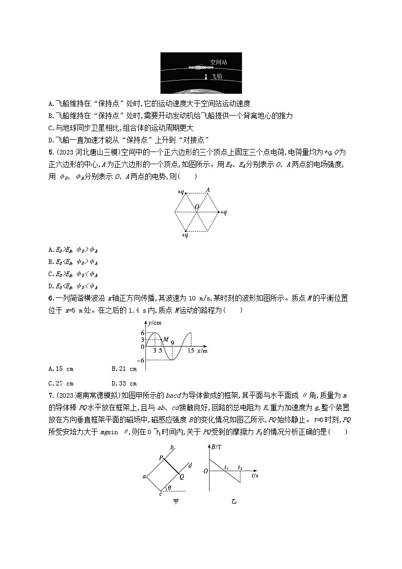 适用于新高考新教材2024版高考物理二轮复习题型专项练选择题专项练一（附解析）02