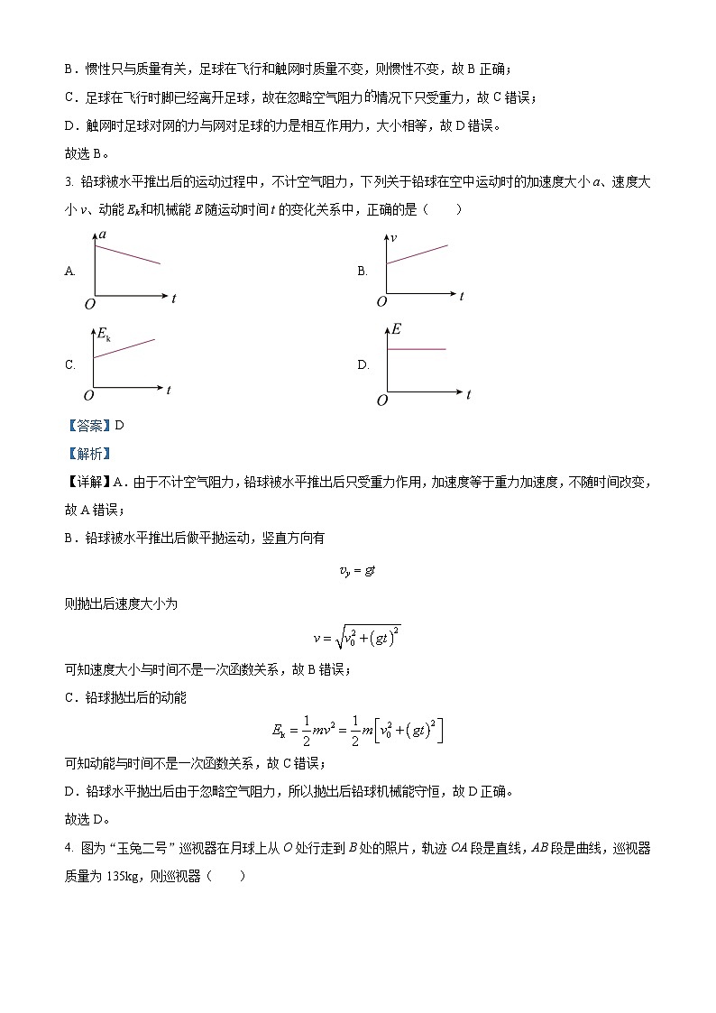 2023年高考浙江卷物理真题（6月）（解析版）02