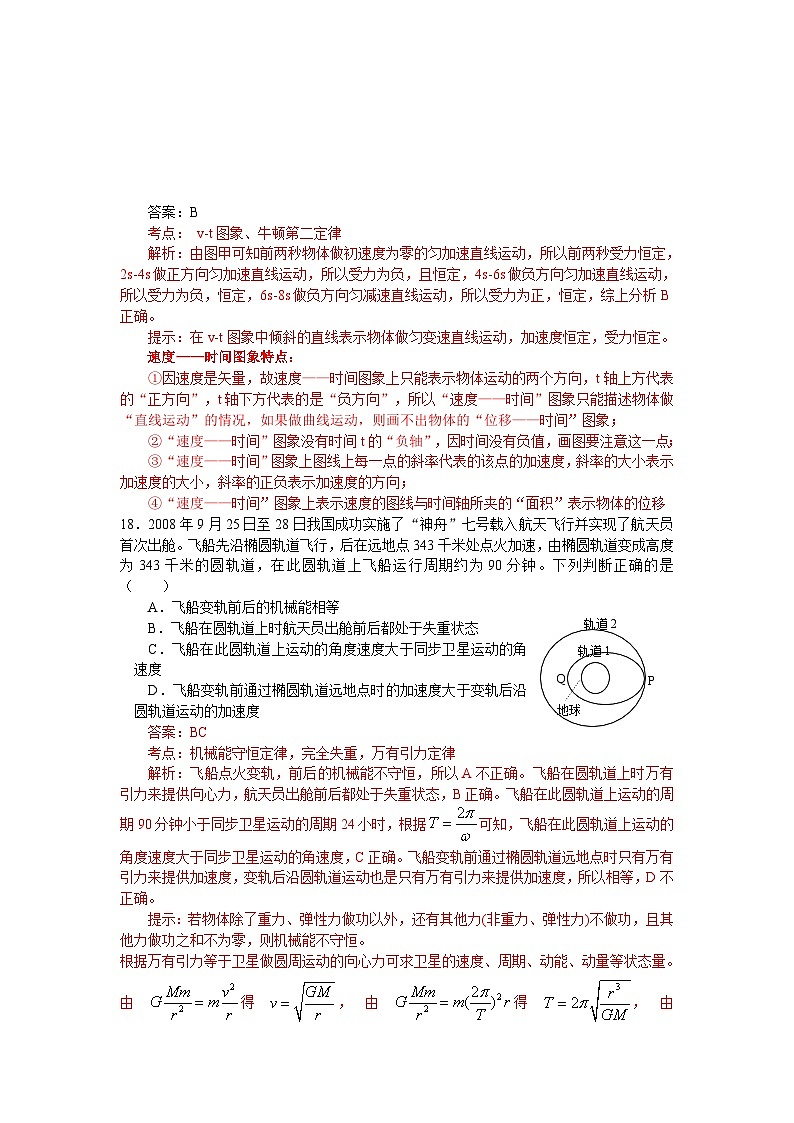 2009年山东高考物理真题及答案word02
