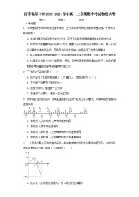 河南省周口市2023-2024学年高一上学期期中考试物理试卷（含解析）