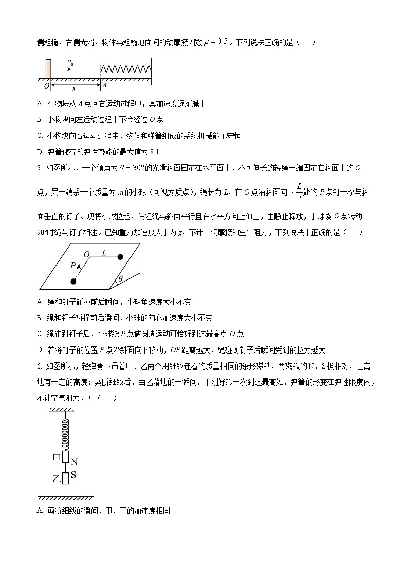 四川省成都市石室中学2022-2023学年高一下学期3月月考物理试题（原卷版）02