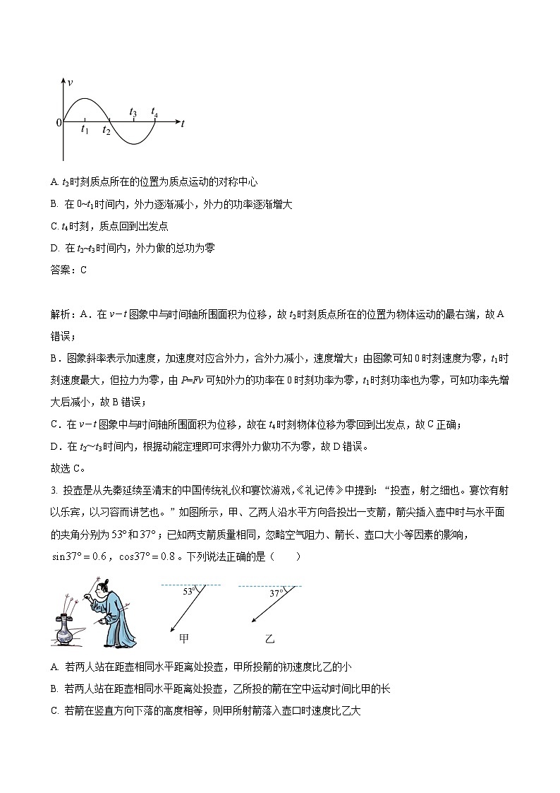 2024届辽宁省高三上学期11月联考物理试题（解析版）第2页