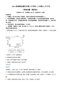 2024届湖南省衡阳市第八中学高三上学期11月月考物理试题（解析版）