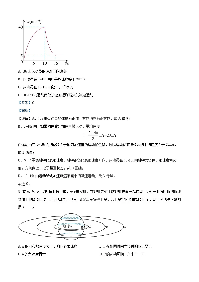 2024届四川省成都市成华区部分中学高三上学期期中物理试题 （解析版）第2页