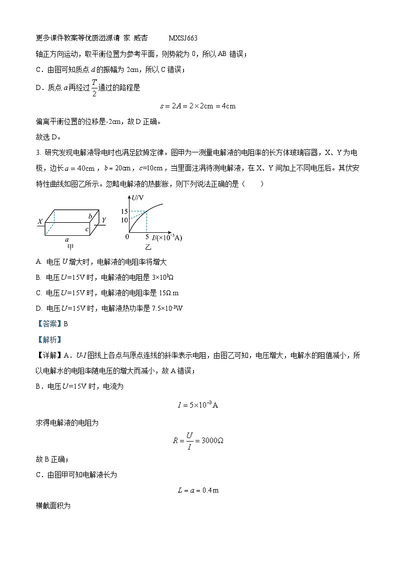 四川省成都市成都七中万达学校2023-2024学年高二上学期11月期中考试物理试题（解析版）第2页