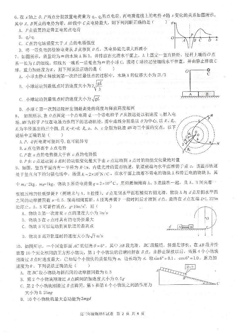 辽宁省实验中学2023-2024学年高三上学期期中考试物理第2页
