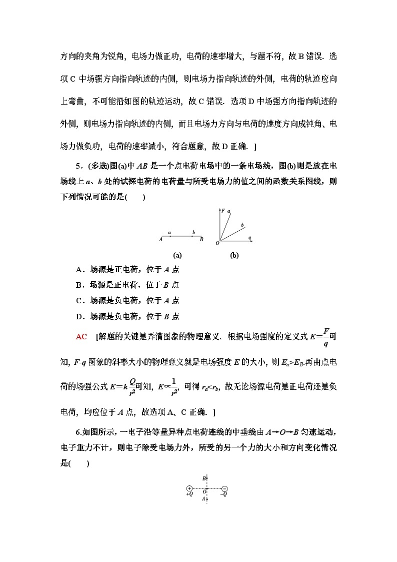 高中物理必修第三册《3 电场 电场强度》课时分层作业-统编人教版第3页