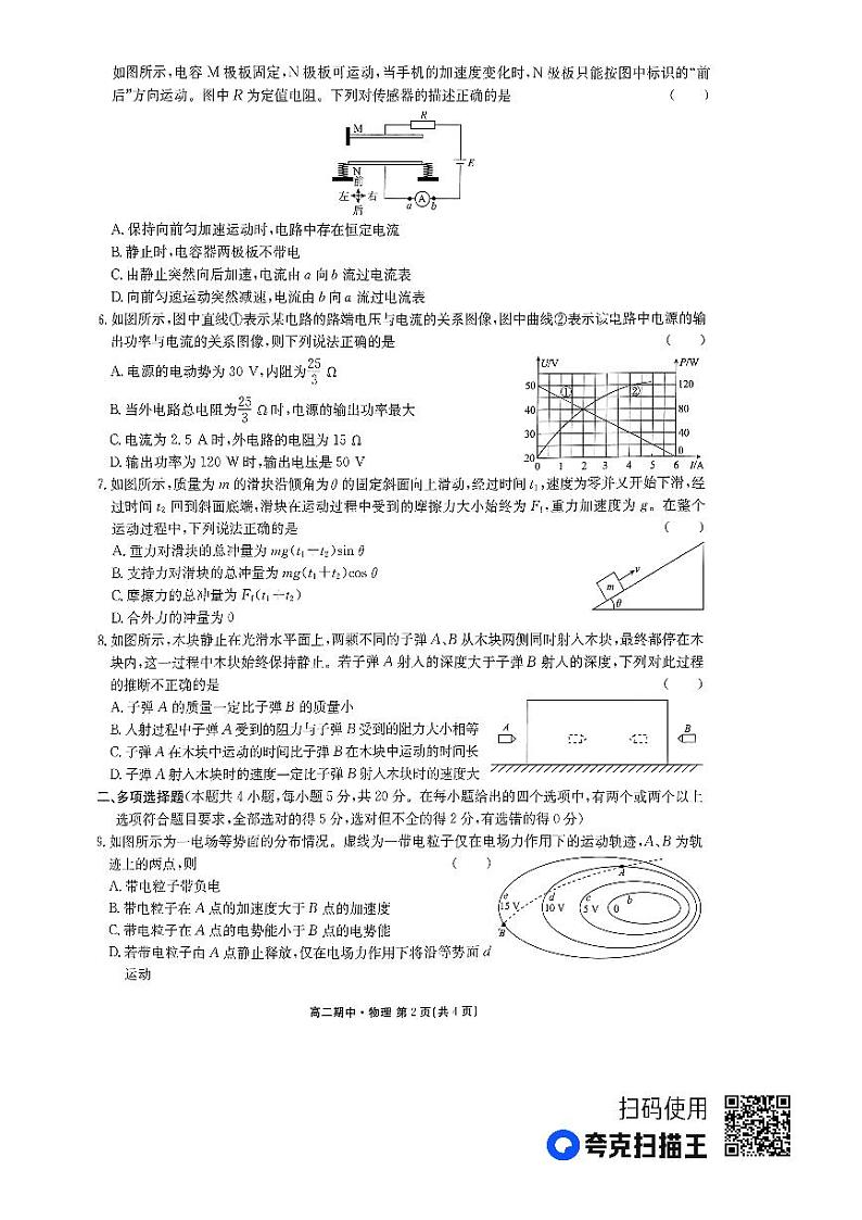 河南省开封市五县2023-2024学年高二上学期11月期中联考物理试题02
