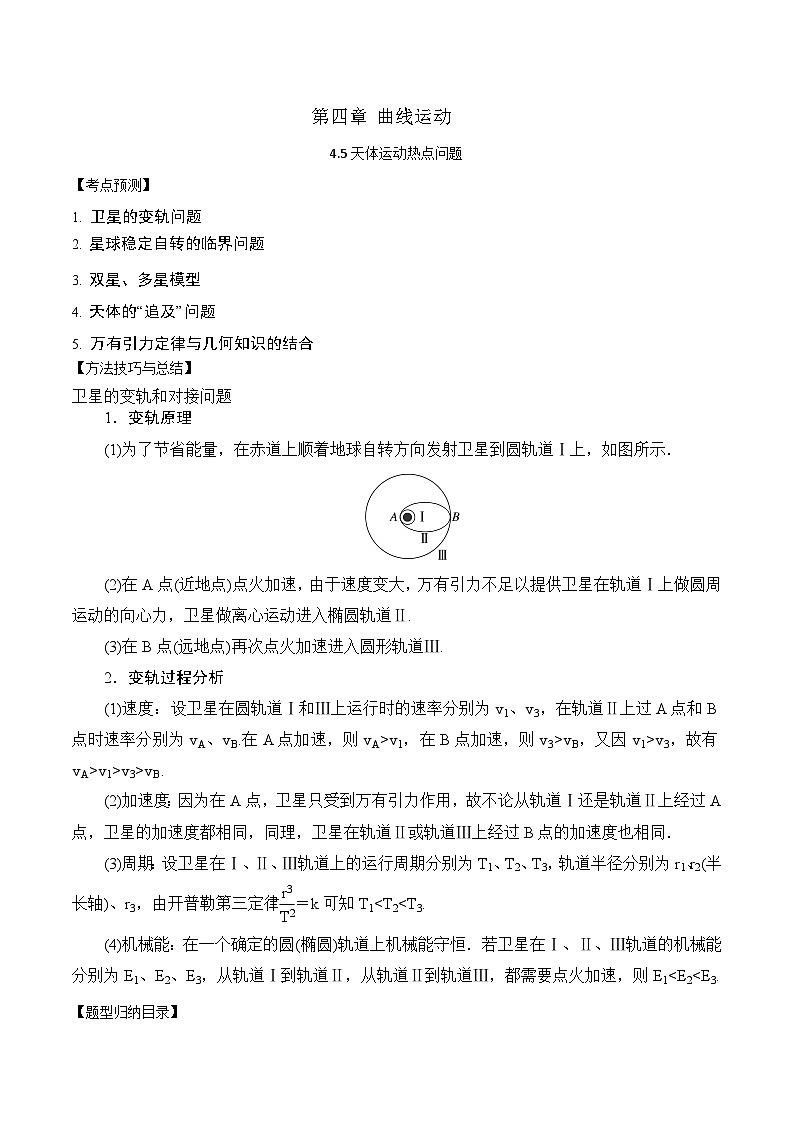 4.5天体运动热点问题第1页