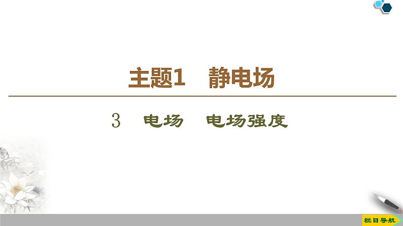 高中必修第三册物理《3 电场 电场强度》ppt课件-统编人教版第1页