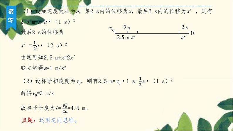 物理人教版（2019）必修第一册 第二章 匀变速直线运动的研究2~3节培优把关练课件08