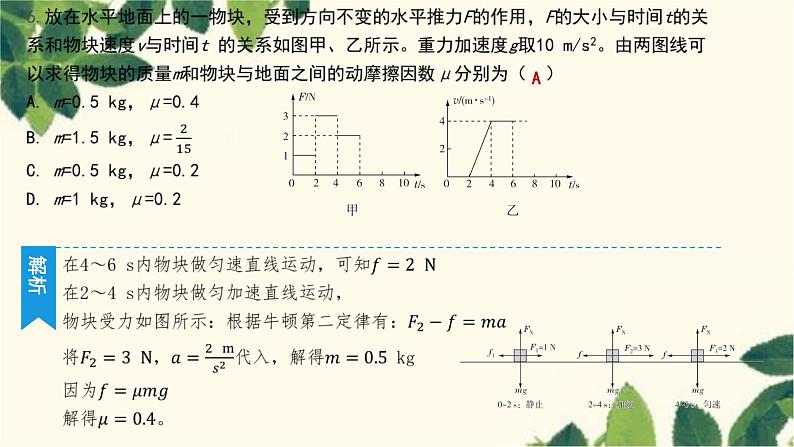 物理人教版（2019）必修第一册 第四章 培优过关练课件第7页