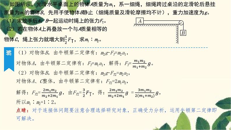 物理人教版（2019）必修第一册 第四章 运动和力的关系 专题　连接体问题、临界问题、弹簧瞬态分析课件第5页