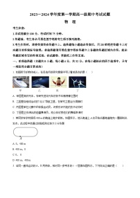 广东省揭阳市揭东区2023-2024学年高一上学期期中物理试题（Word版附解析）