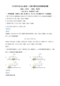 四川省成都市第十二中学（川大附中）2023-2024学年高一上学期期中考试物理试卷（Word版附解析）