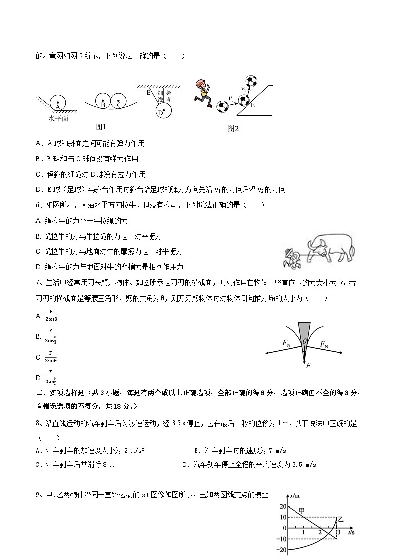 2024东莞东华高级中学高一上学期11月期中考试物理含答案第2页