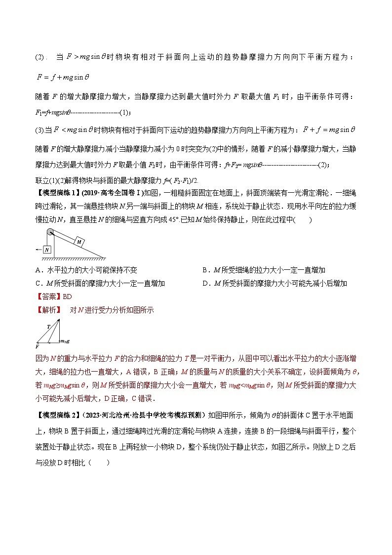 专题03+斜面模型-2024届新课标高中物理模型与方法02