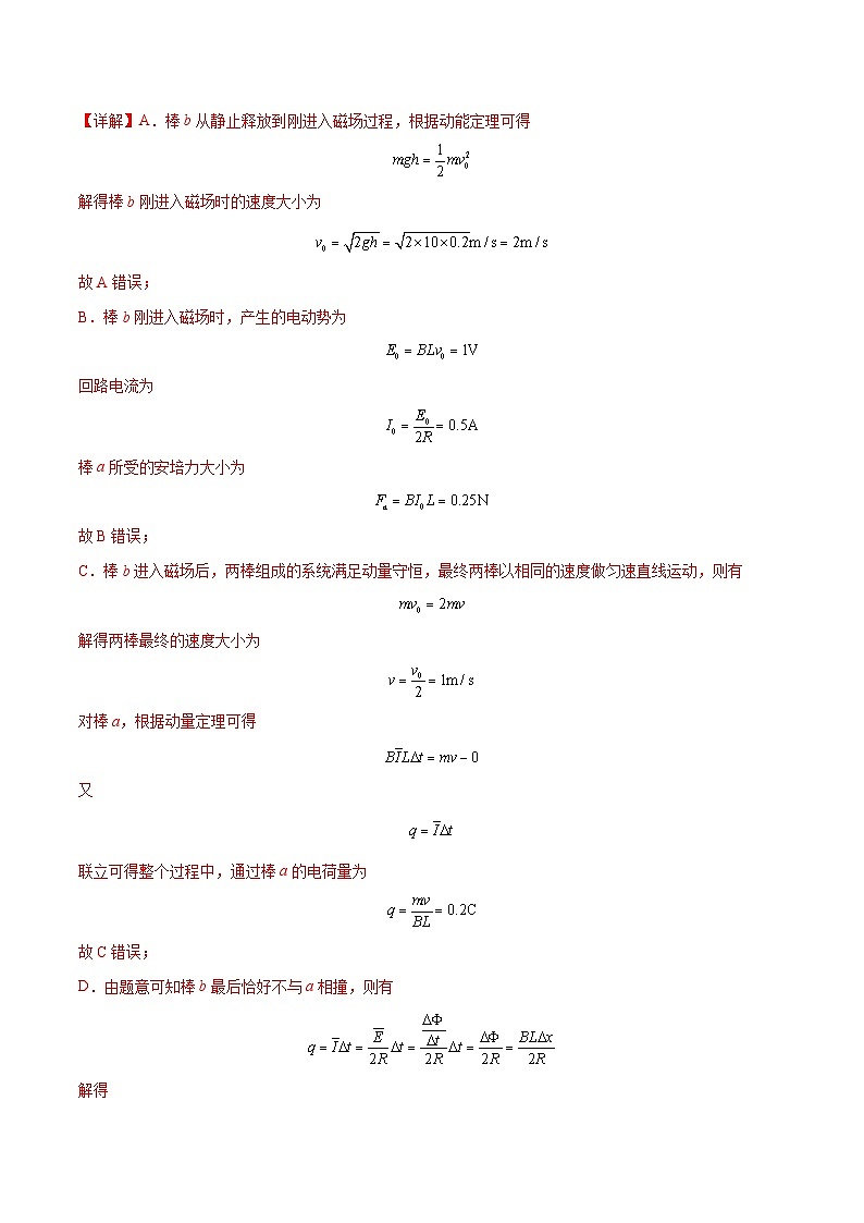 专题20+电磁感应中的双导体棒和线框模型---2024届新课标高中物理模型与方法03