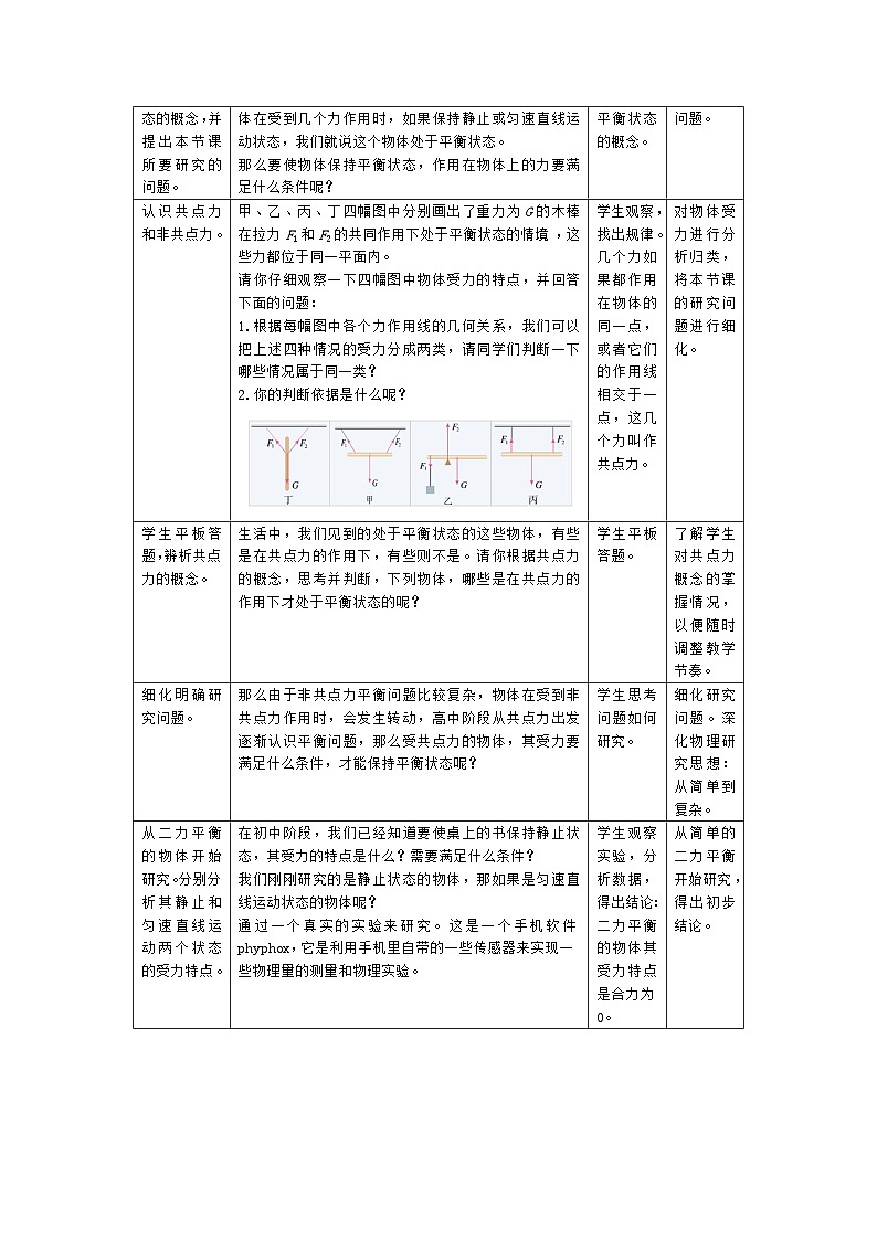 共点力的平衡 教案 高中物理必修第一册02