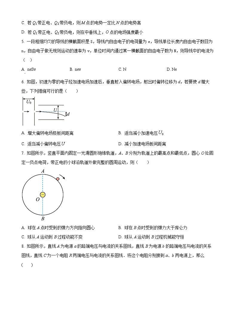 2024内蒙古自治区优质高中联考高二上学期11月期中考试物理含解析第2页