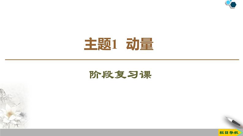 高中物理选修第一册《主题1  动量》阶段复习课PPT课件1-统编人教版第1页