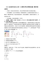 2024届湖南省高三第一次模拟考试物理试题 解析版