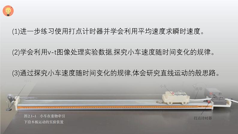 人教版 高中物理必修第一册第二章第1节《实验：探究小车随时间变化的规律》课件06