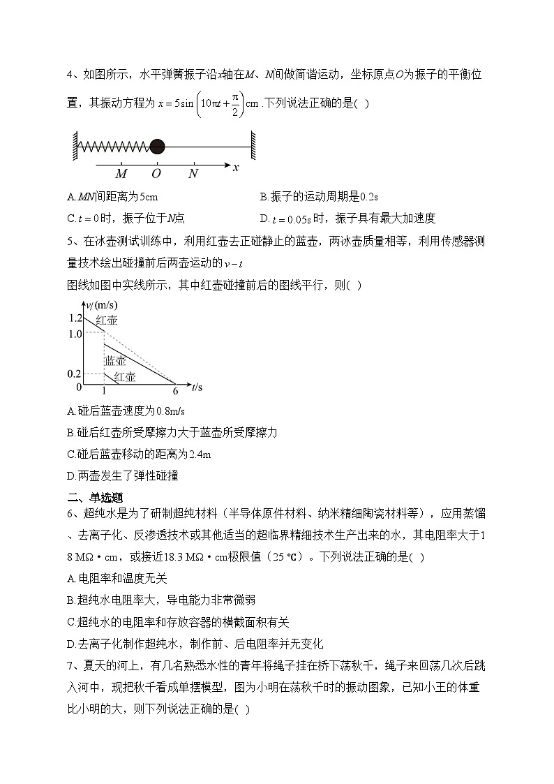 山东省枣庄市2022-2023学年高二上学期期末考试物理试卷(含答案)02