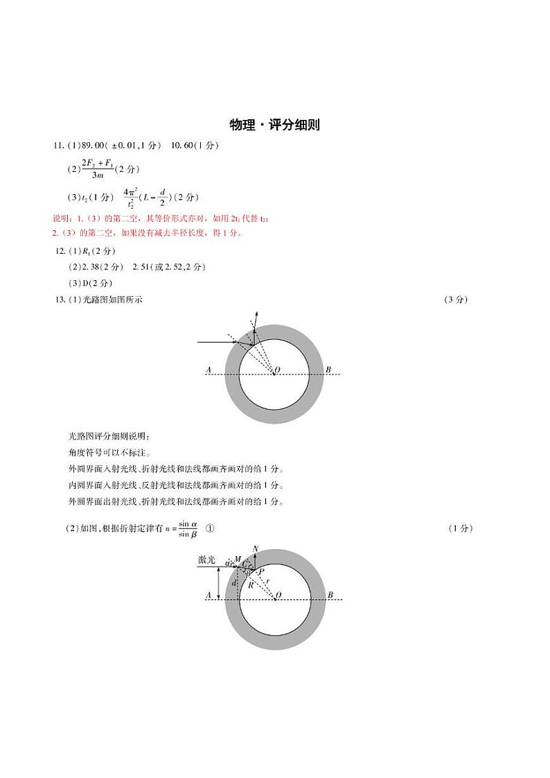 【新教材老高考】河南省郑州市天一大联考·2023-2024学年高中毕业班阶段性测试（四）物理01