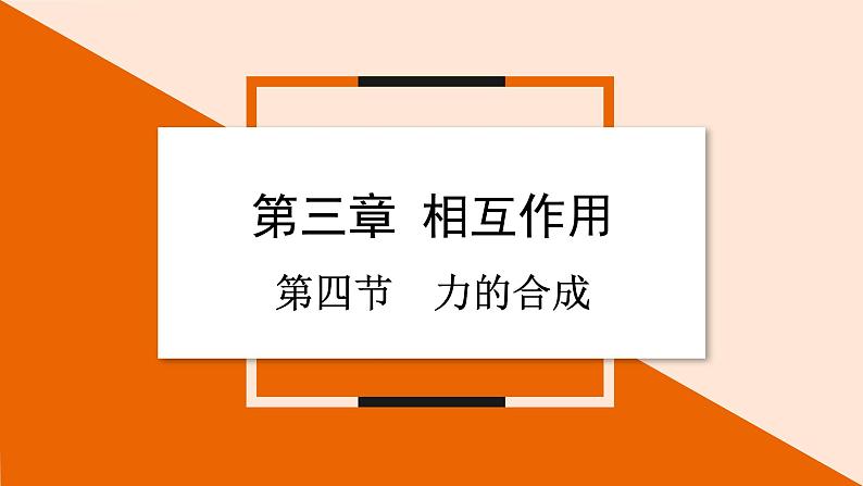 3.4 力的合成课件 2023-2024学年高一物理粤教版必修第一册01