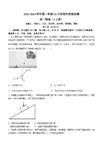 2024北京市首都师大附中高一上学期12月月考试题物理含答案